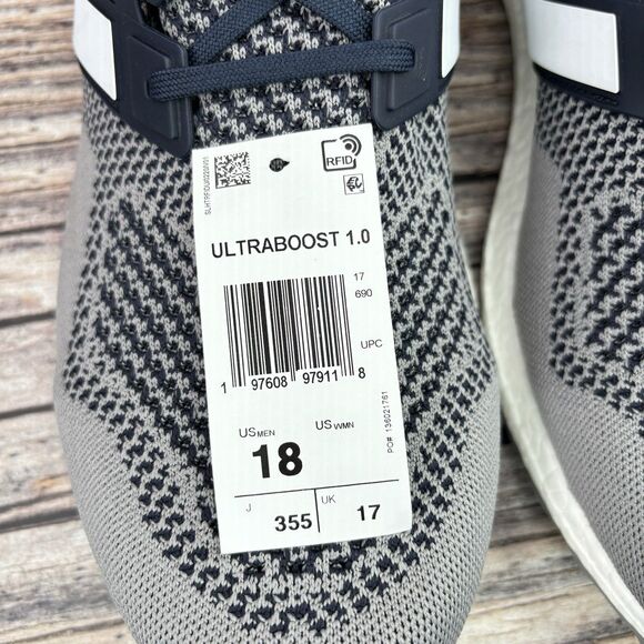 Size 18 Adidas Ultra Boost Navy Cloud White Road Running Shoes IH3026 Mens NWOT main image 7